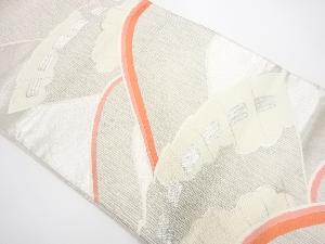 アンティーク　桧扇模様織り出し袋帯（材料）（サービス品）